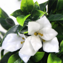Leaf 30Cm Uv Resistant White Flower Bush Artificial - thumbnail 3