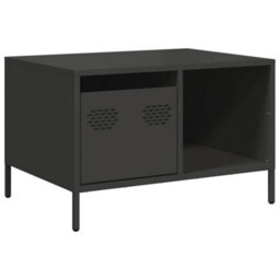 Berkfield Coffee Table Black 68.5X50X43.5 Cm Cold-Rolled Steel - thumbnail 2