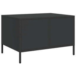 Berkfield Coffee Table Black 68.5X50X43.5 Cm Cold-Rolled Steel - thumbnail 8