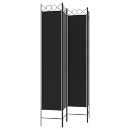Vidaxl 4-Panel Room Divider Black 160X220 Cm Fabric Room Dividers - thumbnail 5