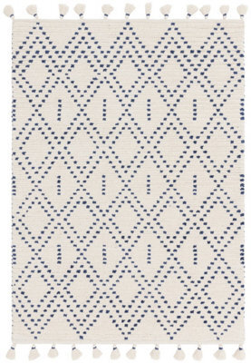 Asiatic Nepal Cream Blue Diamond Rug-200Cm X 290Cm - image 1