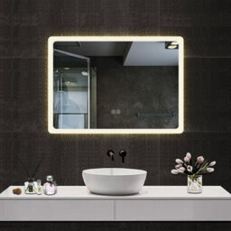 Probaty Bathrooms Bathroom 3-Color Led Backlit Mirror 70X50Cm With Bluetooth And Anti-Fog,memory Function,touch Sensor,wall Vanity Mirror,ip44 - thumbnail 1