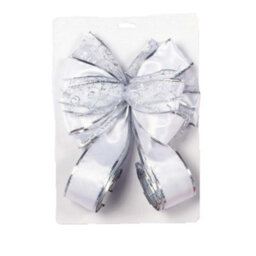 Premier Bow Tree Topper White/silver (One Size) - thumbnail 1