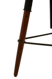 Orsina Stylish 3 Leg Bar Stool With Wood Top, Counter Seat With Triangular Footrest, Functional Wooden Tall Stool - thumbnail 5