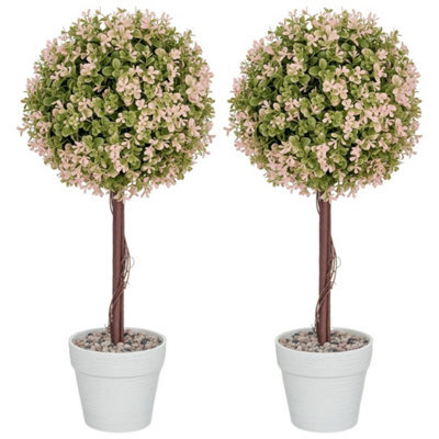 2 Artificial Plants Cream White - image 1