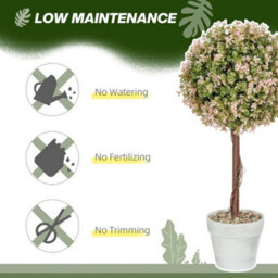 2 Artificial Plants Cream White - thumbnail 3