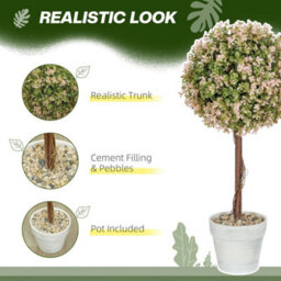 2 Artificial Plants Cream White - thumbnail 4