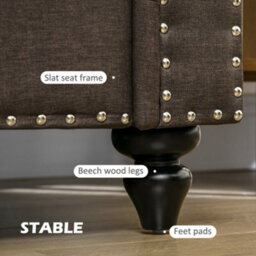 Wyld Haus Mile Dira Dark Brown 2-Seater Mid-Century Sofa With Pocket Springs And Beech Legs - thumbnail 6