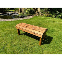 Charles Taylor Knights Wooden Garden 2 Seater Double Form Bench Seat Chair - thumbnail 3