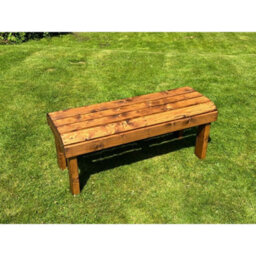 Charles Taylor Knights Wooden Garden 2 Seater Double Form Bench Seat Chair - thumbnail 2