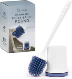 Cuqoo Silicone Toilet Brush And Holder Set Wall Mounted Loo Brush With Rubber Bristles Quick Drying Hygienic Bathroom Cleaning Too