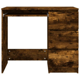 Berkfield Desk Smoked Oak 90X45X76 Cm Engineered Wood - thumbnail 5