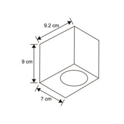 CGC Lighting Cgc Black Up Or Down Gu10 Wall Light Square Outdoor Garden Indoor Ip44 Weatherproof Polycarbonate Outside Door Patio Wall Lamp - thumbnail 7