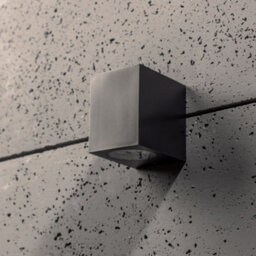 CGC Lighting Cgc Black Up Or Down Gu10 Wall Light Square Outdoor Garden Indoor Ip44 Weatherproof Polycarbonate Outside Door Patio Wall Lamp - thumbnail 4