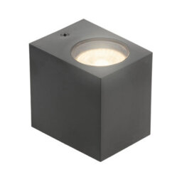 CGC Lighting Cgc Black Up Or Down Gu10 Wall Light Square Outdoor Garden Indoor Ip44 Weatherproof Polycarbonate Outside Door Patio Wall Lamp - thumbnail 2