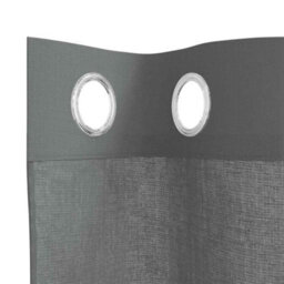 Berkfield Voile Curtains With Grommets 2 Pcs Dark Grey 140X245 Cm - thumbnail 5