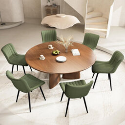 Dining Chairs Set Of 2 Faux Leather Modern Padded Seat With Metal Legs, Comfortable And Durable Kitchen, Office, Or Cafe Seating - thumbnail 7