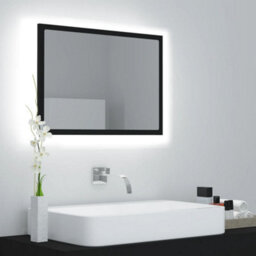 Walplus Led Bathroom Mirror Black 60X8.5X37 Cm Acrylic - thumbnail 1
