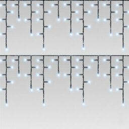 Pegdev - Pdl Cool White Led Icicle Lights Black Rubber Cable 60 40 20Cm Drop Outdoor Indoor Connectable Durable System 2M - thumbnail 1