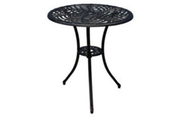 Sh&g Hembury 2 Seat Bistro Set - 3 Piece Round Table & Chairs - Antique Bronze Cast Aluminium With Cream Cushions - Indoor Outdoor - thumbnail 3