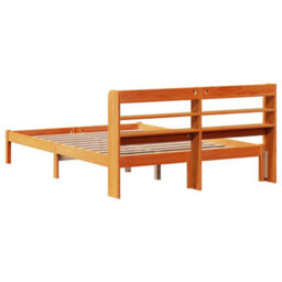 Berkfield Bed Frame With Headboard Without Mattress Wax Brown 120X200 Cm - thumbnail 8