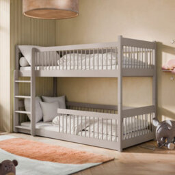 Arte Wooden Bunk Bed Boston Cashmere W198Cm X H130Cm X D97Cm - Natural Pine Frame With Guardrails