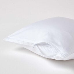 Homescapes White Organic Cotton Continental Pillowcase 400 Tc, 40 X 40 Cm - thumbnail 3