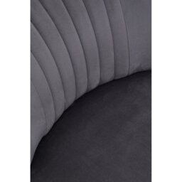 Orsina Grey Velvet Chair, Curved Back Accent Chair, Easy To Assemble Borg Chair, Comfy Office Chair - thumbnail 9