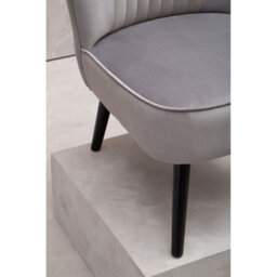 Orsina Grey Velvet Chair, Curved Back Accent Chair, Easy To Assemble Borg Chair, Comfy Office Chair - thumbnail 7