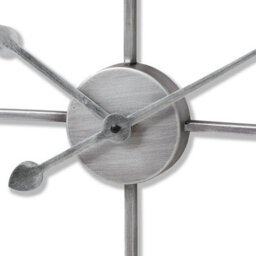 Wyld Haus Heart-Shaped Silver Open-Frame Wall Clock, 89 Cm - thumbnail 3