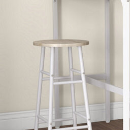 Wyld Haus Faro 3-Piece Oak-Top Industrial Bar Table And Stool Set - White Frame - thumbnail 8