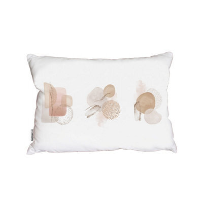 Andrew Lee Blush, Pink, Ivory, Beige Watercolor Illustration And Gold Elements (Outdoor Cushion) / 30Cm X 45Cm - image 1
