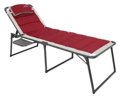Quest Bordeaux Pro Lounge Bed With Side Table (Red) - image 1
