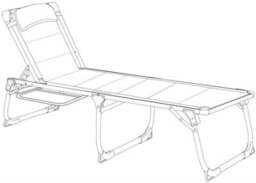 Quest Bordeaux Pro Lounge Bed With Side Table (Red) - thumbnail 4