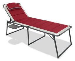 Quest Bordeaux Pro Lounge Bed With Side Table (Red) - thumbnail 5