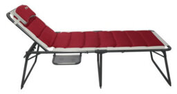 Quest Bordeaux Pro Lounge Bed With Side Table (Red) - thumbnail 2