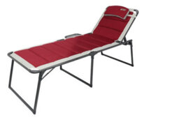 Quest Bordeaux Pro Lounge Bed With Side Table (Red) - thumbnail 3