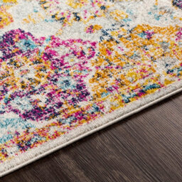 Livabliss Round Harput-Vintage Orange Blue Beige Grey Traditional Boho Living Dining Bedroom Rug 160 X 160 Cm Easy Care, Non Shedding - thumbnail 3