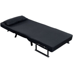 65Cm Black Folding Sofa Bed Sleeper Bed Chair Convertible Adjustable Armchair Pillow - thumbnail 5