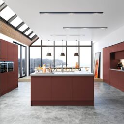 Premium Kitchens Ethos Matt Red Modern 3 Drawer Cabinet Front (H)715mm (W)497mm (T)18mm - thumbnail 6