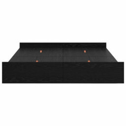 Berkfield Modern Storage Bed Frame Black Oak 140 X 200 Cm Engineered Wood - thumbnail 6