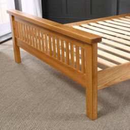 The Furniture Market Cheshire Solid Oak 5Ft King Size Bed Frame High Footboard - thumbnail 5