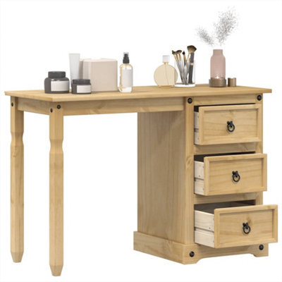 Berkfield Dressing Table Corona 110X50X75 Cm Solid Wood Pine - image 1