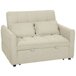 Wyld Haus Noel Cream 3-In-1 2-Seater Sofa Bed With Adjustable Back And Cushions - thumbnail 2