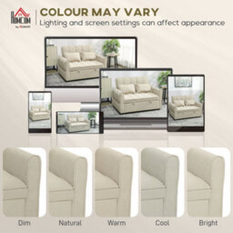 Wyld Haus Noel Cream 3-In-1 2-Seater Sofa Bed With Adjustable Back And Cushions - thumbnail 7