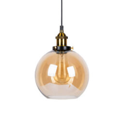 Ledsone Industrial Ceiling Pendant Light  Retro Amber Glass Lamp Shade For E27 Bulb Hanging Fixture - thumbnail 5