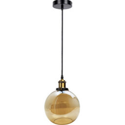 Ledsone Industrial Ceiling Pendant Light  Retro Amber Glass Lamp Shade For E27 Bulb Hanging Fixture - thumbnail 1