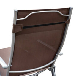 Outsunny Sun Lounger Recliner W/ Pillow Foldable 7 Levels Texteline Brown - thumbnail 8