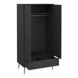 Furniture To Go Cumbria Wardrobe With 2 Doors + 2 Drawers In Dark Grey - thumbnail 5