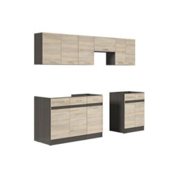 Heze Furniture Summer 7 Unit Kitchen Cabinets Set 230Cm In Sonoma Oak & Wenge - thumbnail 3